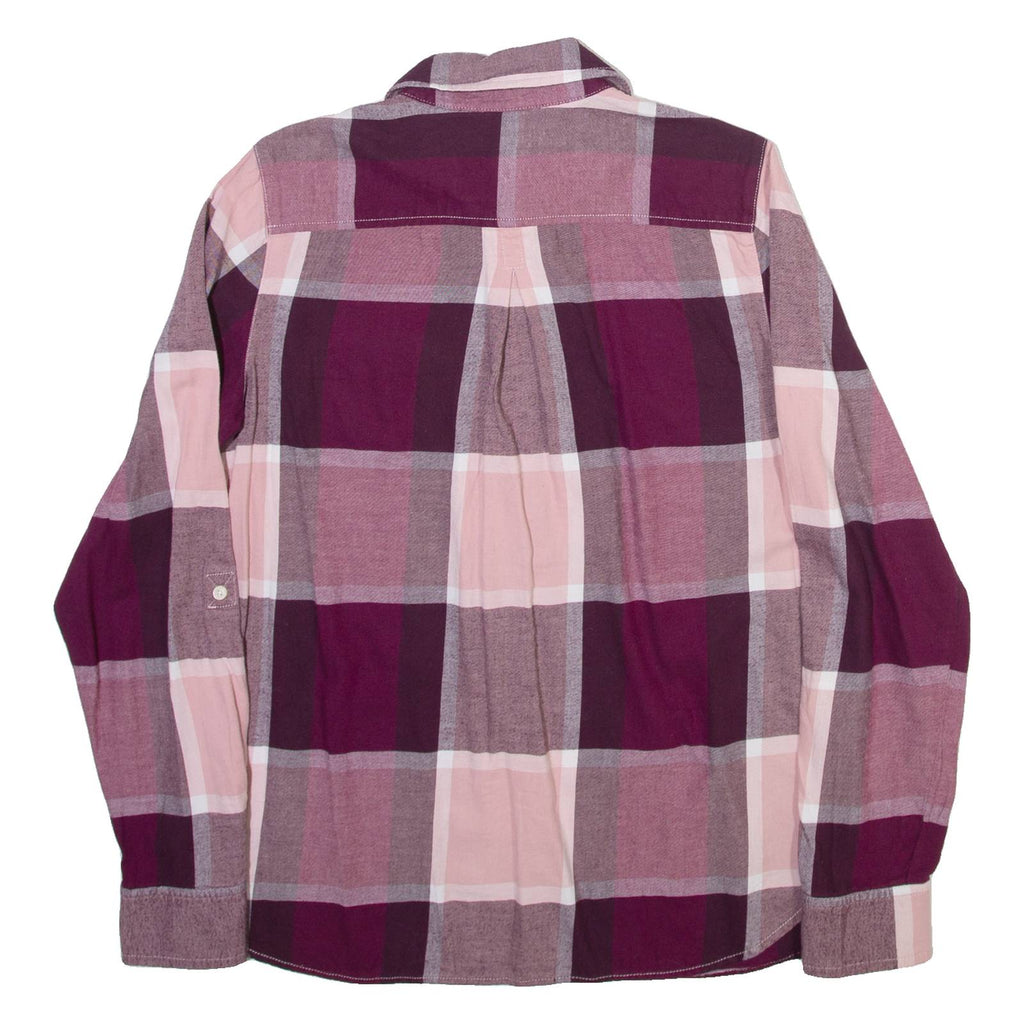 TOMMY HILFIGER Womens Shirt Purple Check Long Sleeve M