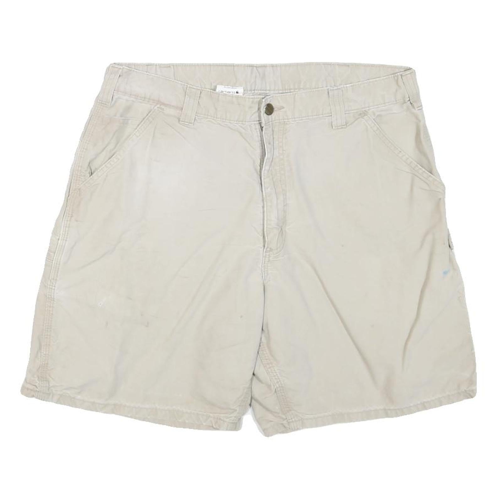 CARHARTT Womens Shorts Beige Casual L W36 Cotton Blend Workwear