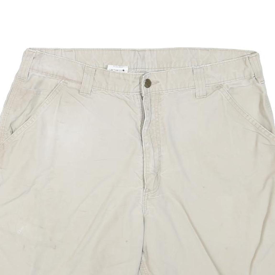 CARHARTT Womens Shorts Beige Casual L W36 Cotton Blend Workwear