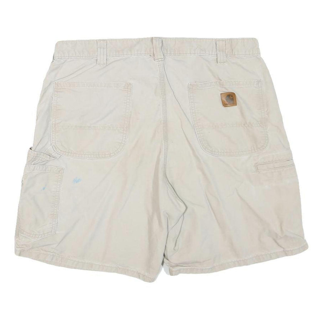 CARHARTT Womens Shorts Beige Casual L W36 Cotton Blend Workwear