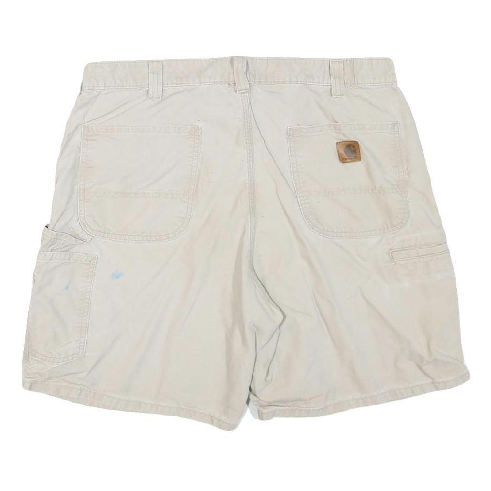 CARHARTT Womens Shorts Beige Casual L W36 Cotton Blend Workwear