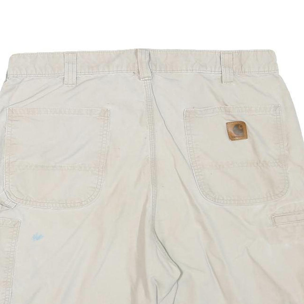 CARHARTT Womens Shorts Beige Casual L W36 Cotton Blend Workwear