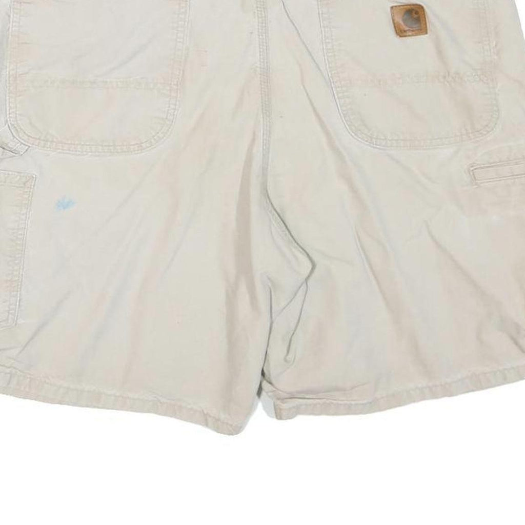 CARHARTT Womens Shorts Beige Casual L W36 Cotton Blend Workwear