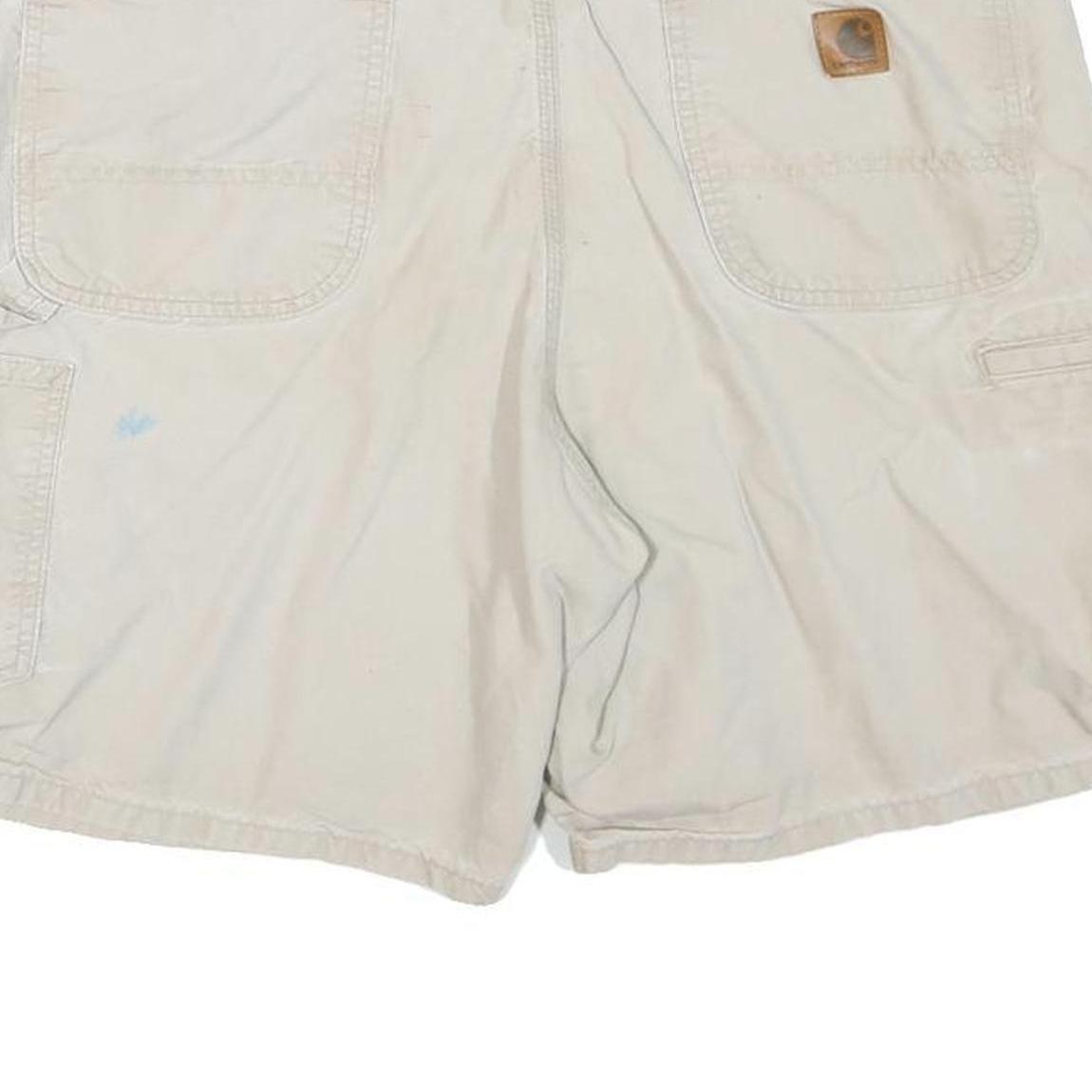 CARHARTT Womens Shorts Beige Casual L W36 Cotton Blend Workwear