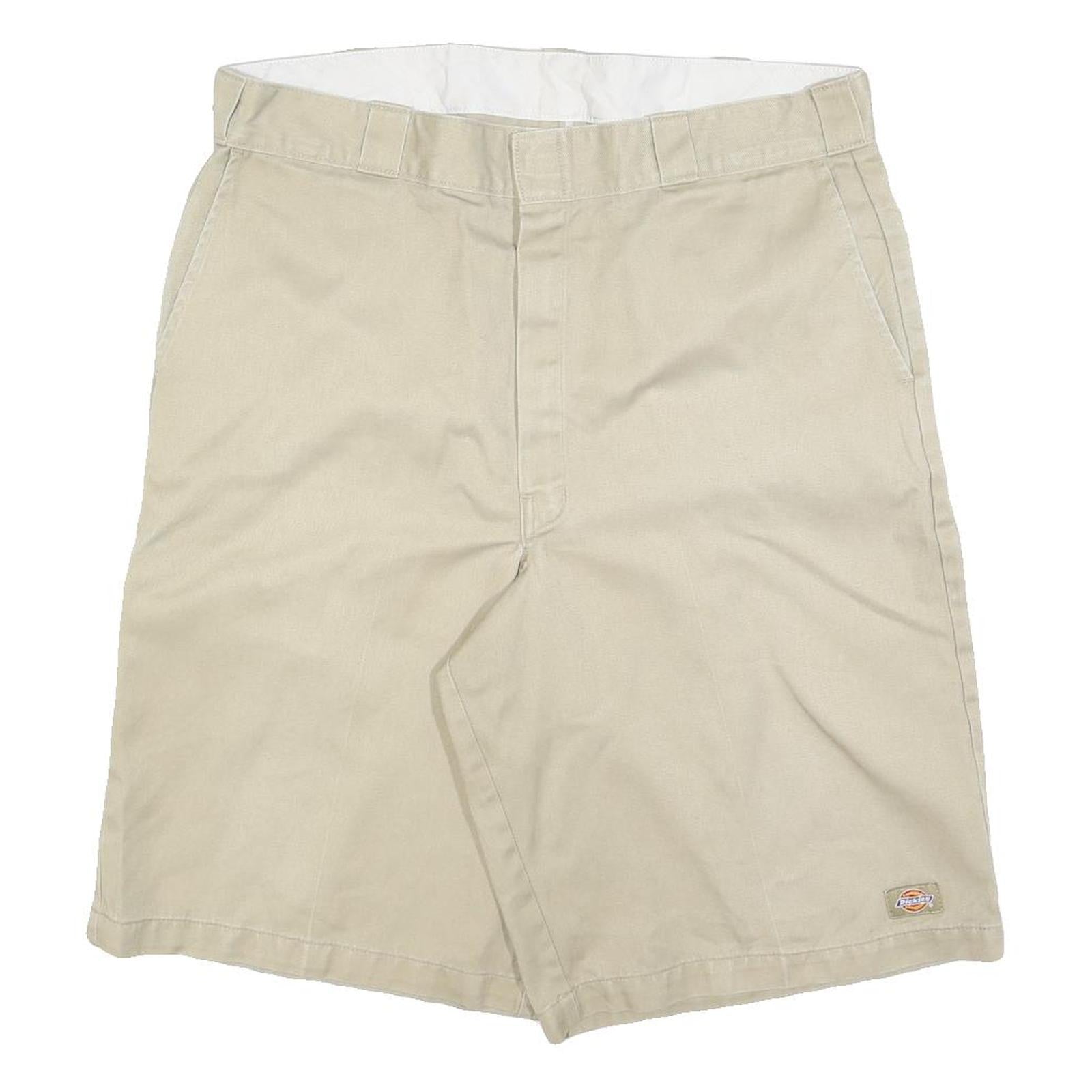 DICKIES Mens Shorts Beige XL W38 Cotton Blend Casual Plain Workwear