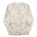 IZZI Womens Beige Lightweight Jacket L Polyester Blend Zip Plain Fashion