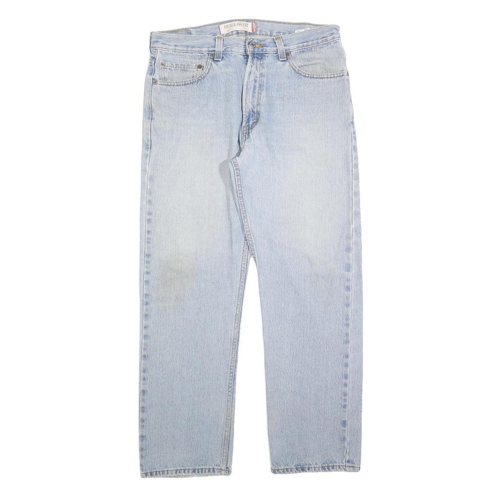 LEVI'S 505 Mens Jeans Blue Regular Straight Denim Light W34 L30 Classic Zip
