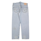 LEVI'S 505 Mens Jeans Blue Regular Straight Denim Light W34 L30 Classic Zip