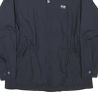FILA Womens Navy Blue Classic Jacket XS Polyester Blend Zip Plain Lightweight