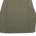 CALVIN KLEIN Womens Green Jumper Plain Roll Neck Basic Knit M Button Detail