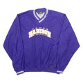 REEBOK James Madison Basketball Training Mens Sweatshirt Purple V-Neck USA S