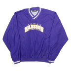 REEBOK James Madison Basketball Training Mens Sweatshirt Purple V-Neck USA S