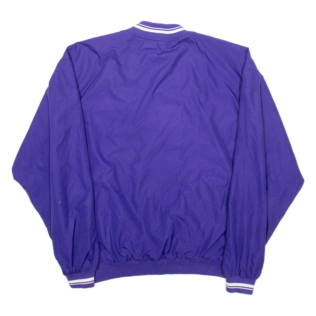 REEBOK James Madison Basketball Training Mens Sweatshirt Purple V-Neck USA S