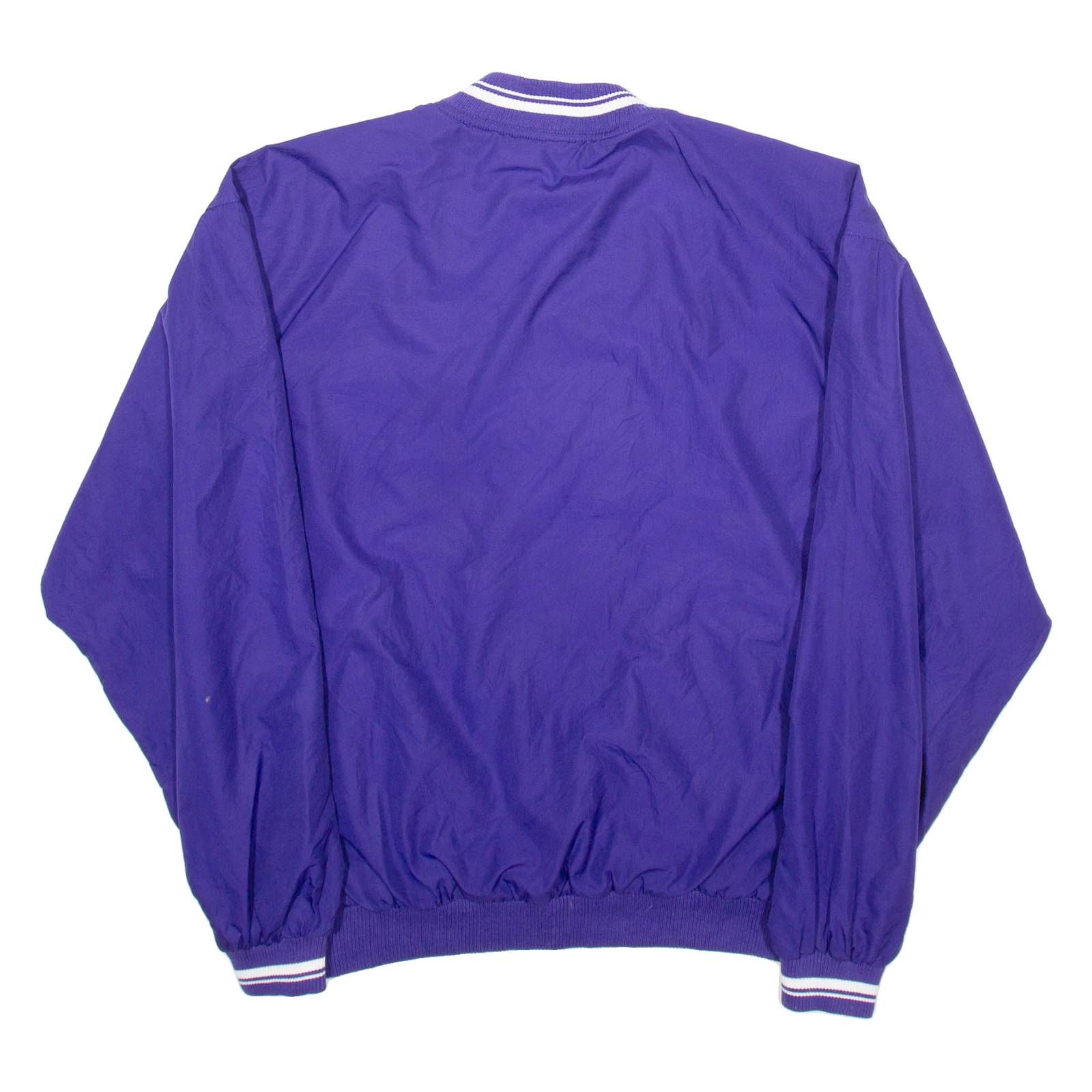 REEBOK James Madison Basketball Training Mens Sweatshirt Purple V-Neck USA S