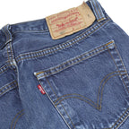 LEVI'S 501 Mens Jeans Blue Regular Straight Denim Medium W32 L30 Classic Fit