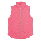 J.CREW Womens Pink Down Quilted Vest XXS Jacket Zip Sleeveless Lightweight