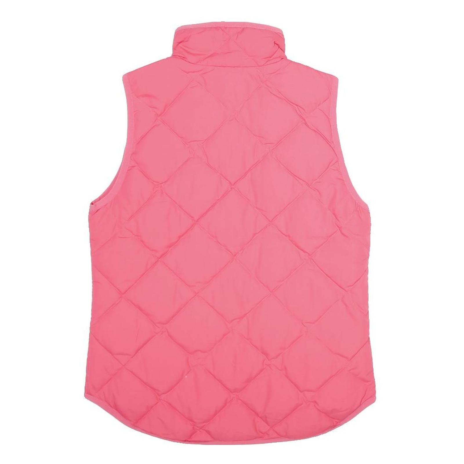J.CREW Womens Pink Down Quilted Vest XXS Jacket Zip Sleeveless Lightweight