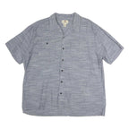 WOOLRICH Mens Blue XL Cotton Short Sleeve Shirt Casual Summer Button