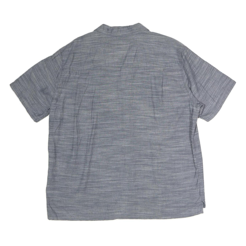 WOOLRICH Mens Blue XL Cotton Short Sleeve Shirt Casual Summer Button