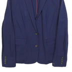 TOMMY HILFIGER Womens Navy Blue Classic Jacket S Cotton Blend Button Plain Style