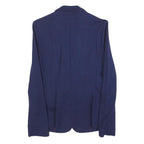 TOMMY HILFIGER Womens Navy Blue Classic Jacket S Cotton Blend Button Plain Style