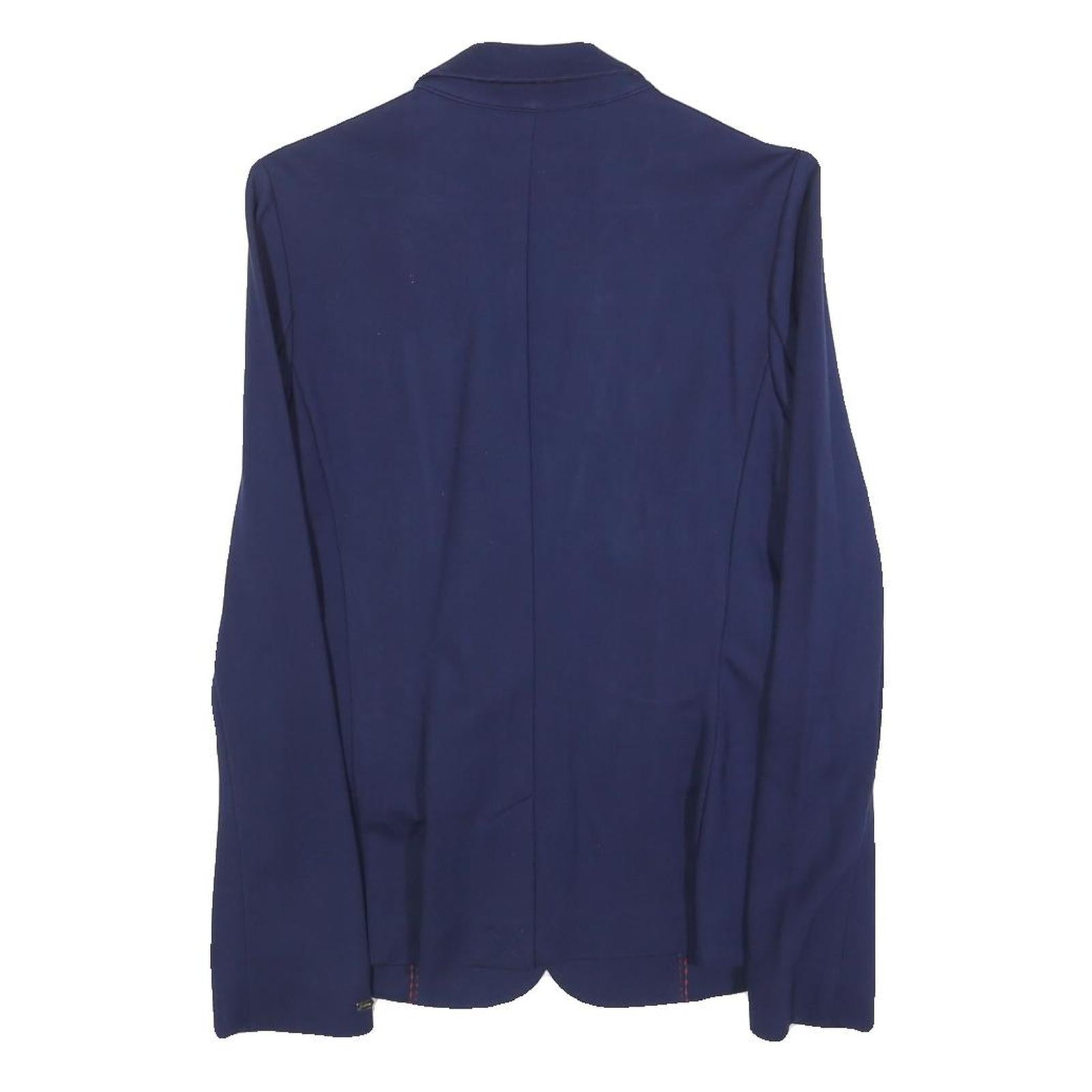 TOMMY HILFIGER Womens Navy Blue Classic Jacket S Cotton Blend Button Plain Style