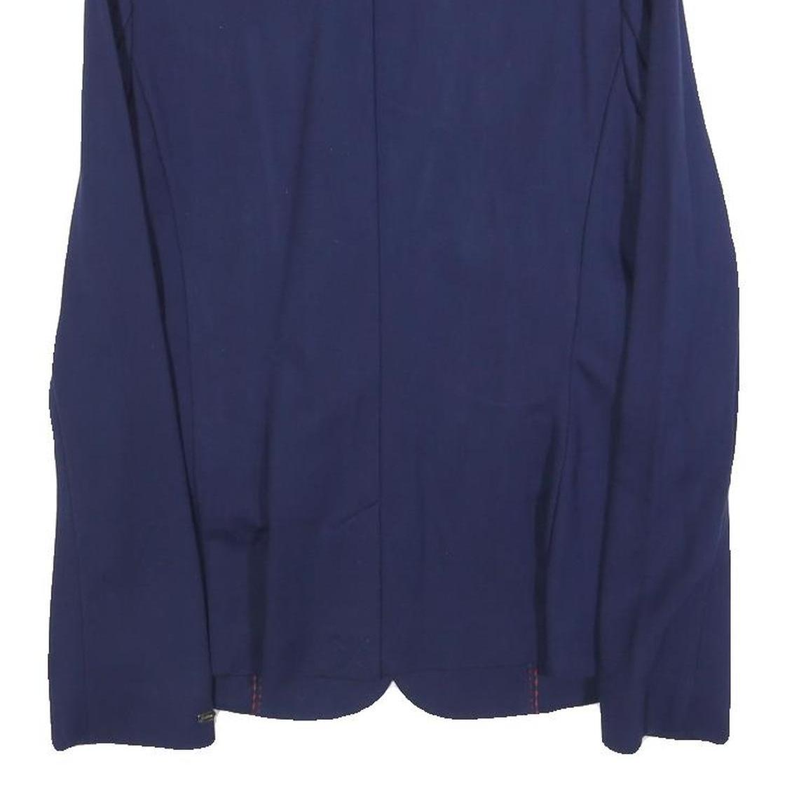 TOMMY HILFIGER Womens Navy Blue Classic Jacket S Cotton Blend Button Plain Style