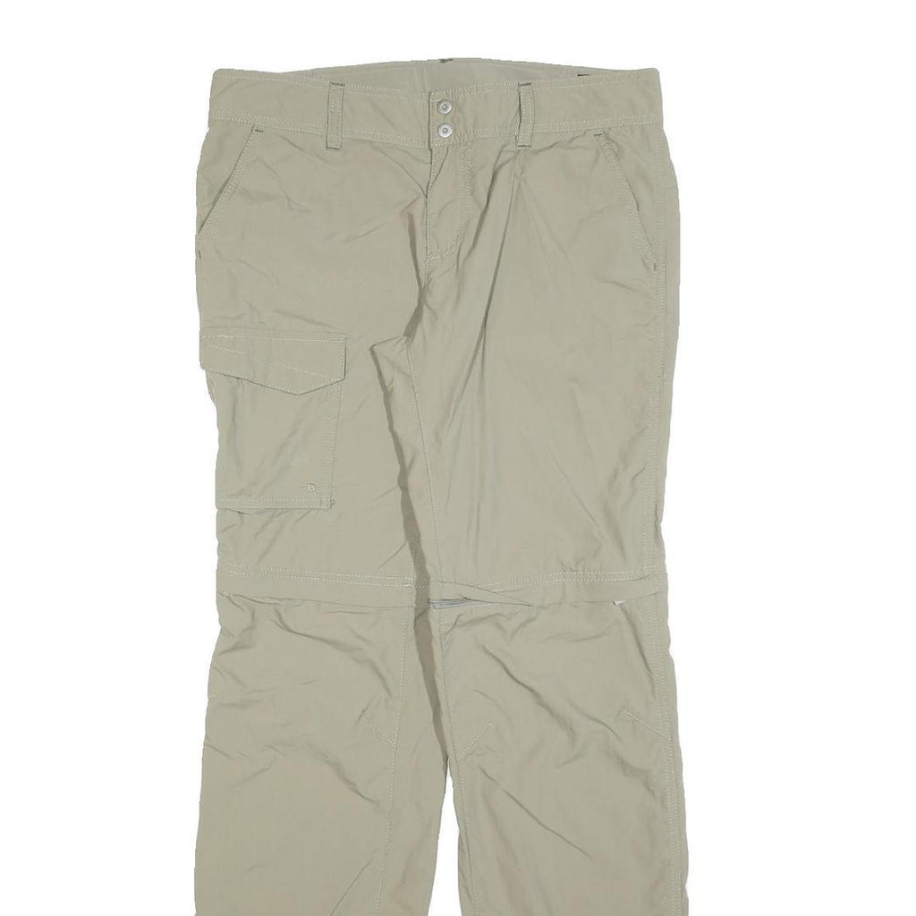 COLUMBIA Womens Polyester Blend Beige Regular Fit Straight Trousers W32 L32