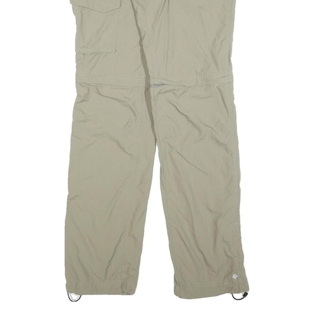 COLUMBIA Womens Polyester Blend Beige Regular Fit Straight Trousers W32 L32