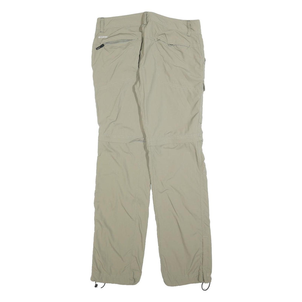 COLUMBIA Womens Polyester Blend Beige Regular Fit Straight Trousers W32 L32