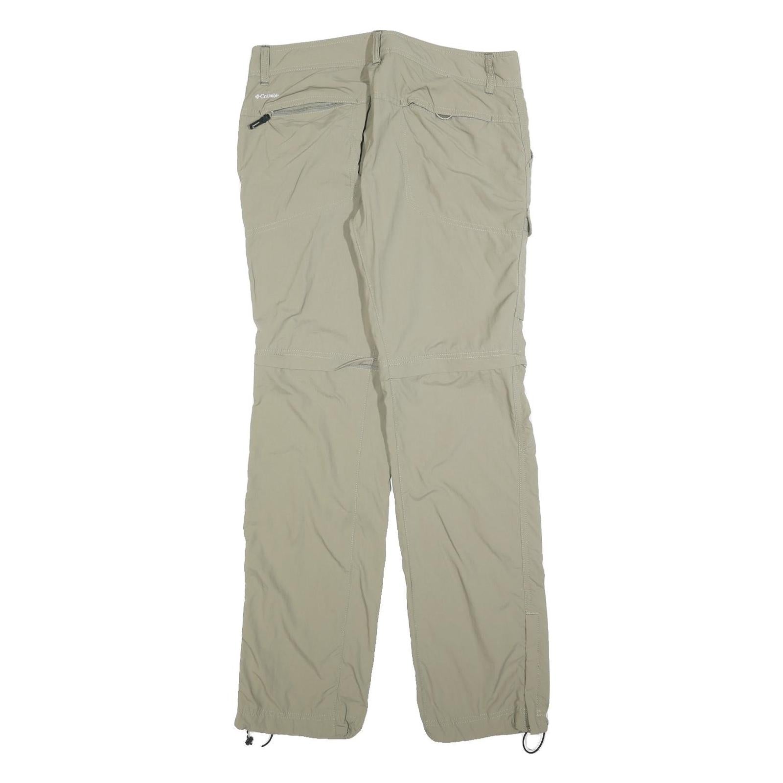 COLUMBIA Womens Polyester Blend Beige Regular Fit Straight Trousers W32 L32