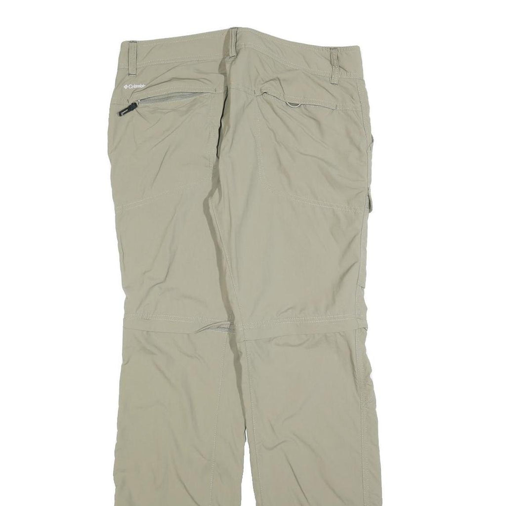 COLUMBIA Womens Polyester Blend Beige Regular Fit Straight Trousers W32 L32