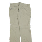COLUMBIA Womens Polyester Blend Beige Regular Fit Straight Trousers W32 L32