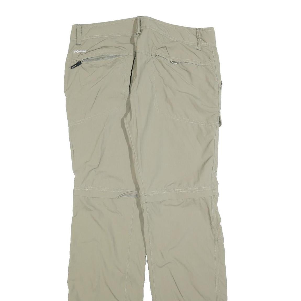 COLUMBIA Womens Polyester Blend Beige Regular Fit Straight Trousers W32 L32