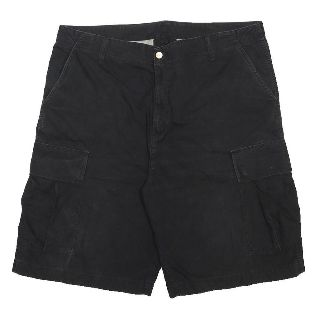 CARHARTT Mens Black Cargo Shorts XL W38 Durable Cotton Workwear