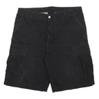 CARHARTT Mens Black Cargo Shorts XL W38 Durable Cotton Workwear