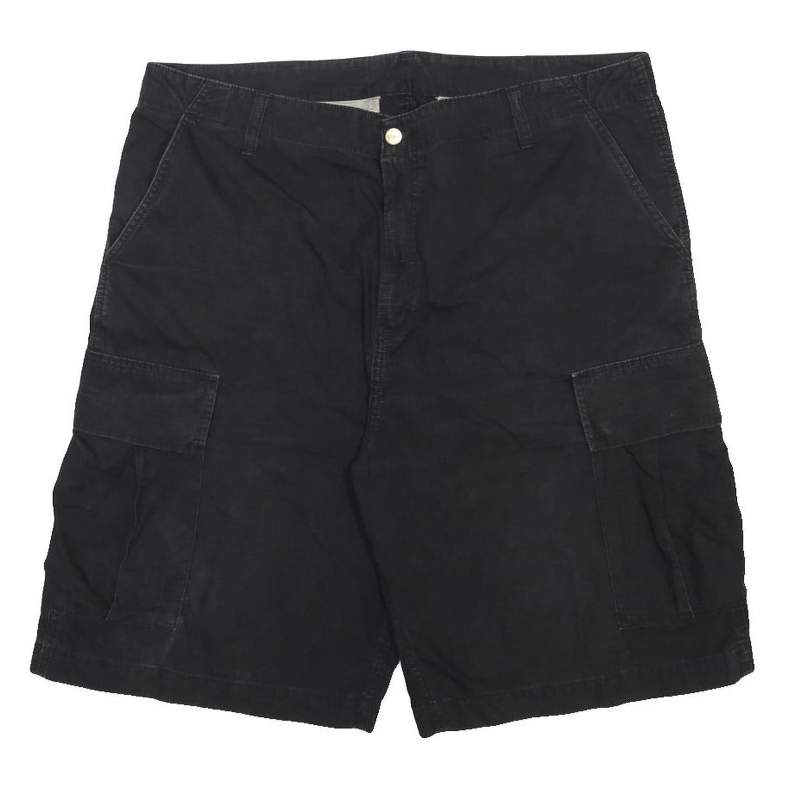 CARHARTT Mens Black Cargo Shorts XL W38 Durable Cotton Workwear