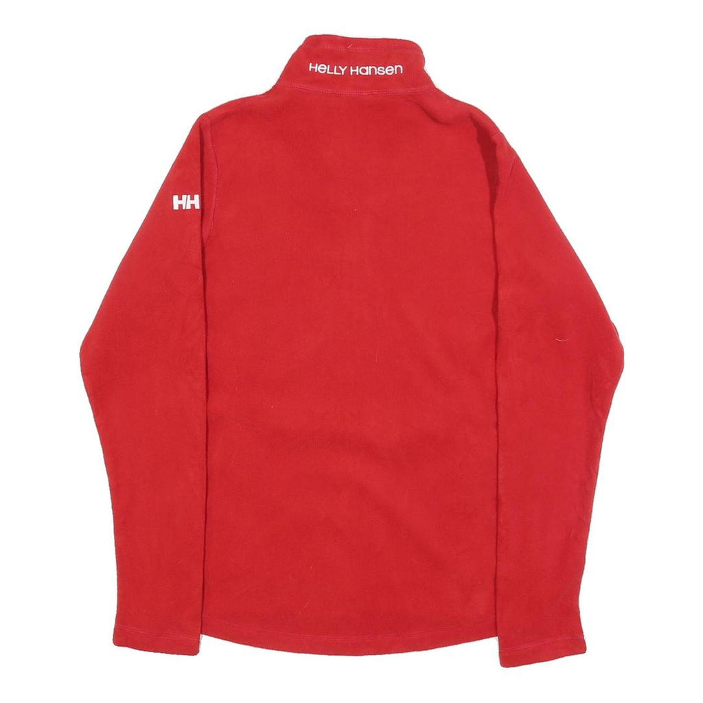 HELLY HANSEN Womens Red Fleece Jacket S Polyester Zip Casual Outdoor Warmth