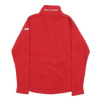 HELLY HANSEN Womens Red Fleece Jacket S Polyester Zip Casual Outdoor Warmth