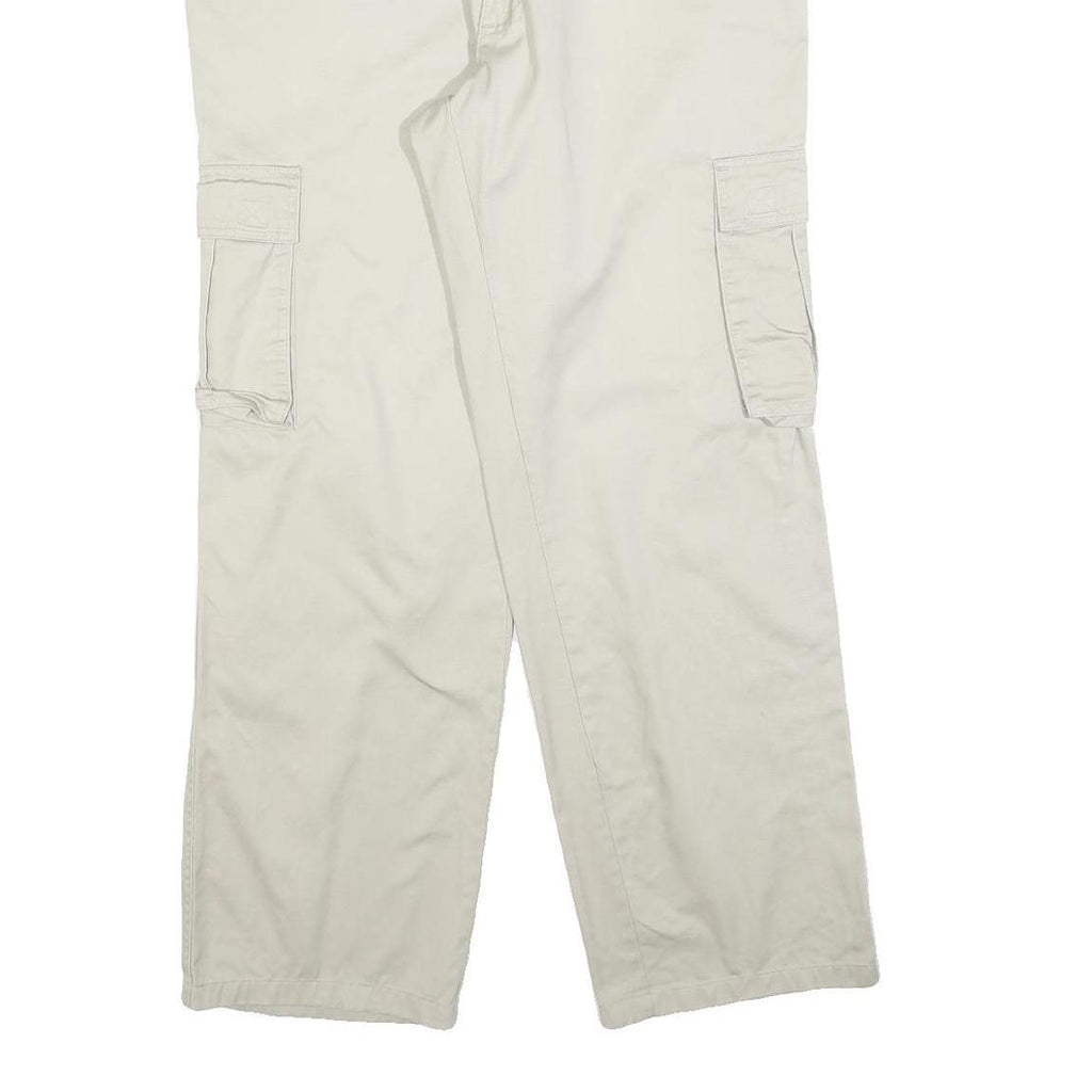 ESSE EMME Mens Regular Cotton Blend Beige Cargo Trousers W36 L30 Casual Zip