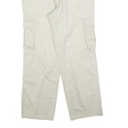 ESSE EMME Mens Regular Cotton Blend Beige Cargo Trousers W36 L30 Casual Zip