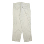 ESSE EMME Mens Regular Cotton Blend Beige Cargo Trousers W36 L30 Casual Zip