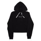 CHAMPION Cropped Womens Black Hoodie L
