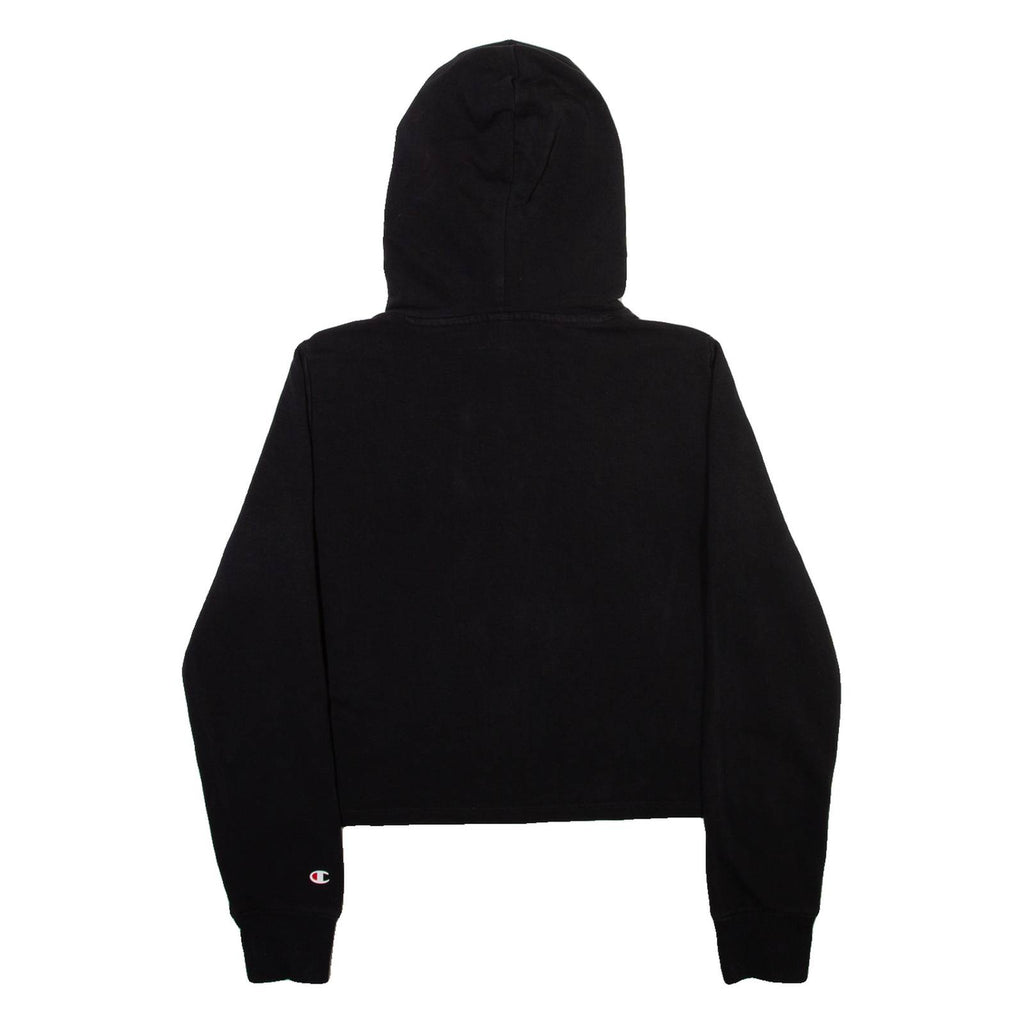 CHAMPION Cropped Womens Black Hoodie L