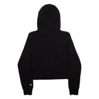 CHAMPION Cropped Womens Black Hoodie L