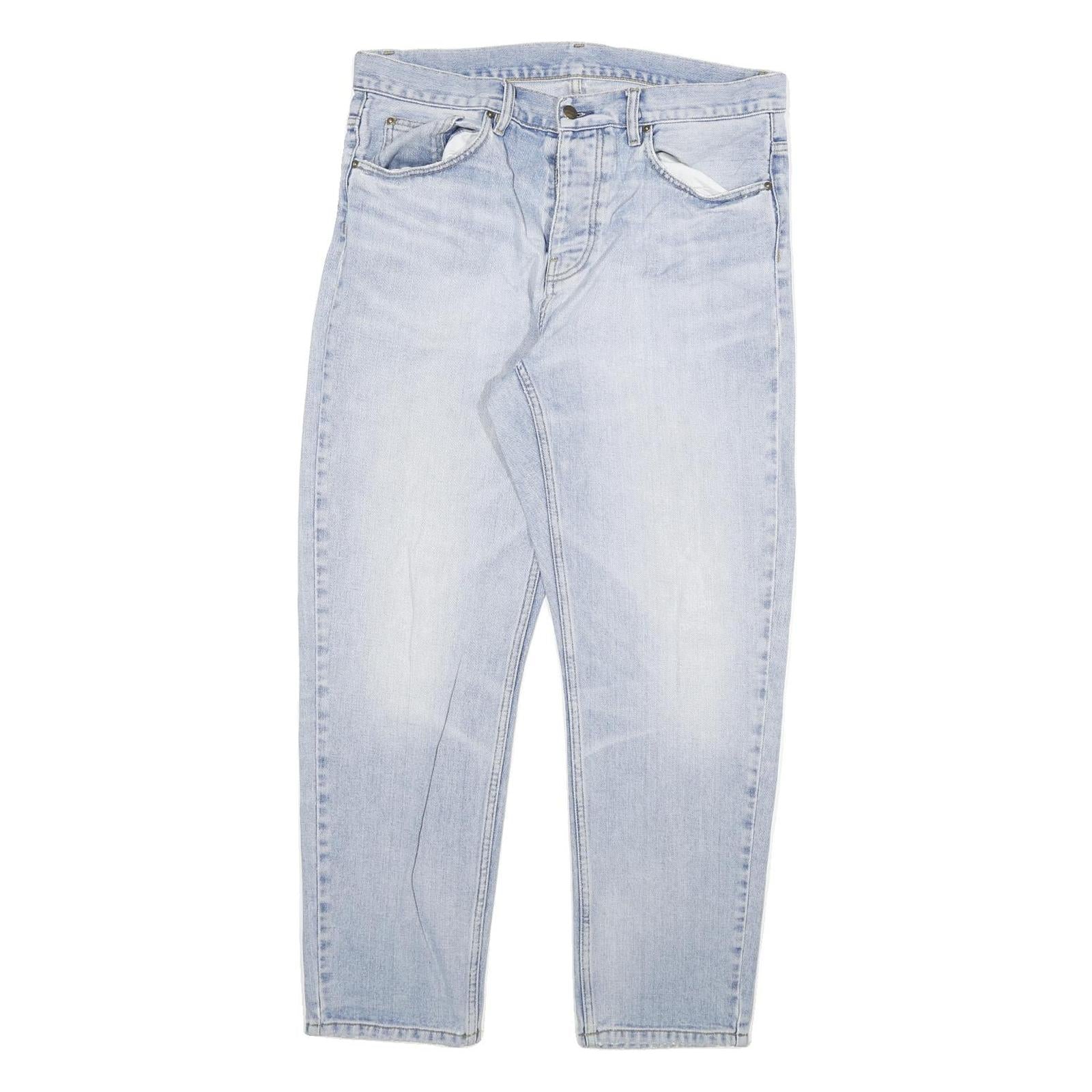 CARHARTT Mens Jeans Light Blue Relaxed Straight Denim Medium W33 L29 Classic