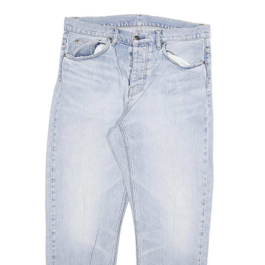 CARHARTT Mens Jeans Light Blue Relaxed Straight Denim Medium W33 L29 Classic