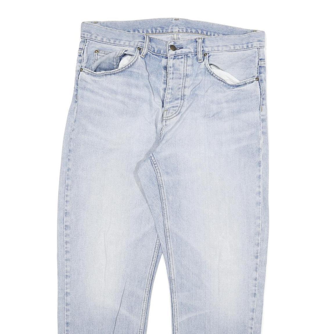 CARHARTT Mens Jeans Light Blue Relaxed Straight Denim Medium W33 L29 Classic