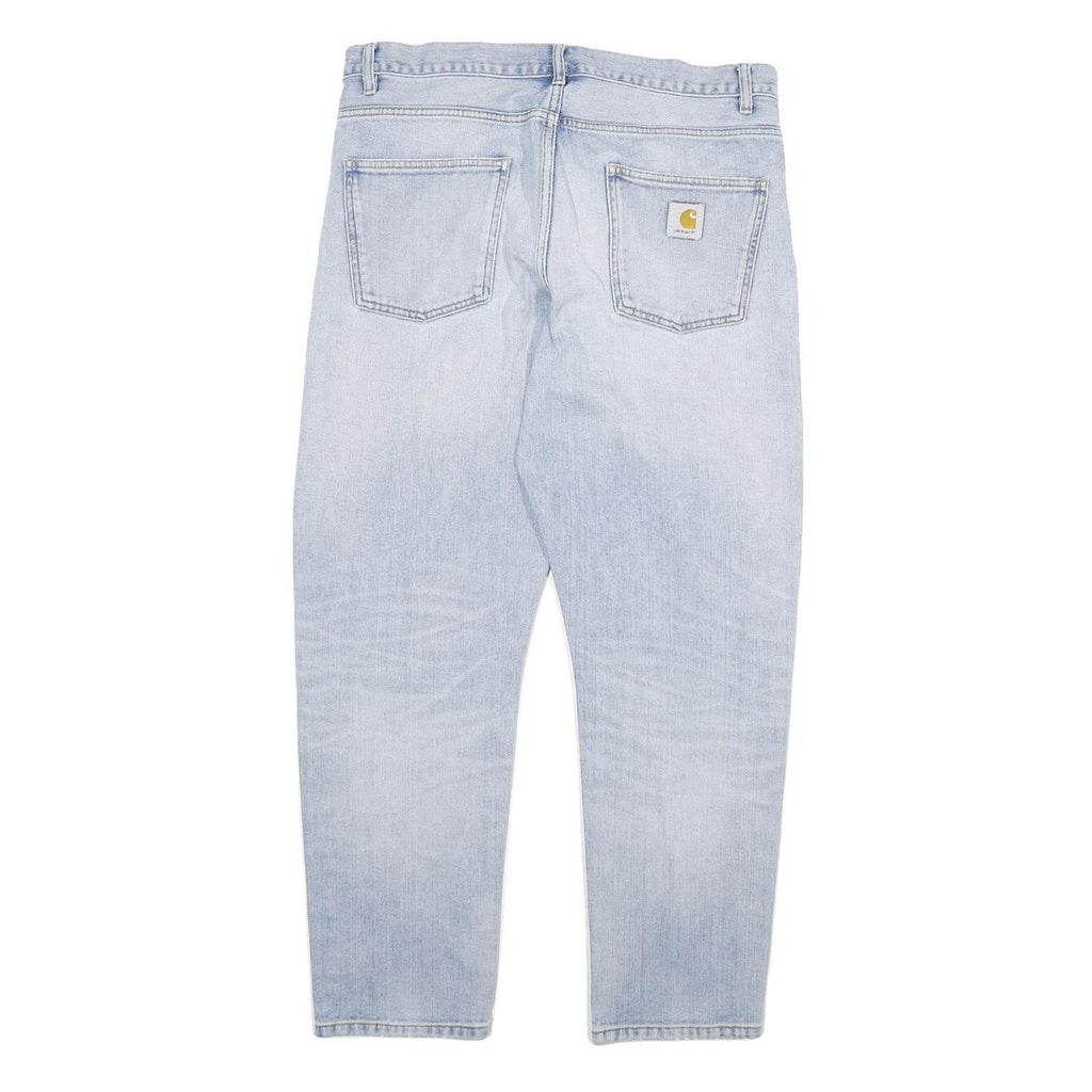 CARHARTT Mens Jeans Light Blue Relaxed Straight Denim Medium W33 L29 Classic
