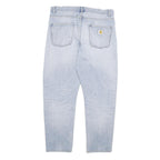 CARHARTT Mens Jeans Light Blue Relaxed Straight Denim Medium W33 L29 Classic